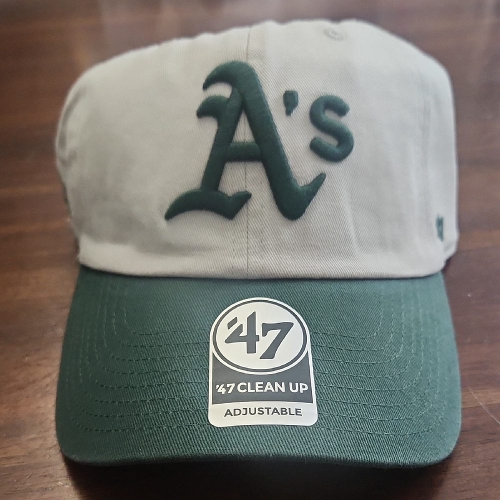47 Brand Green and Tan A's Cap - Picture 1 of 6